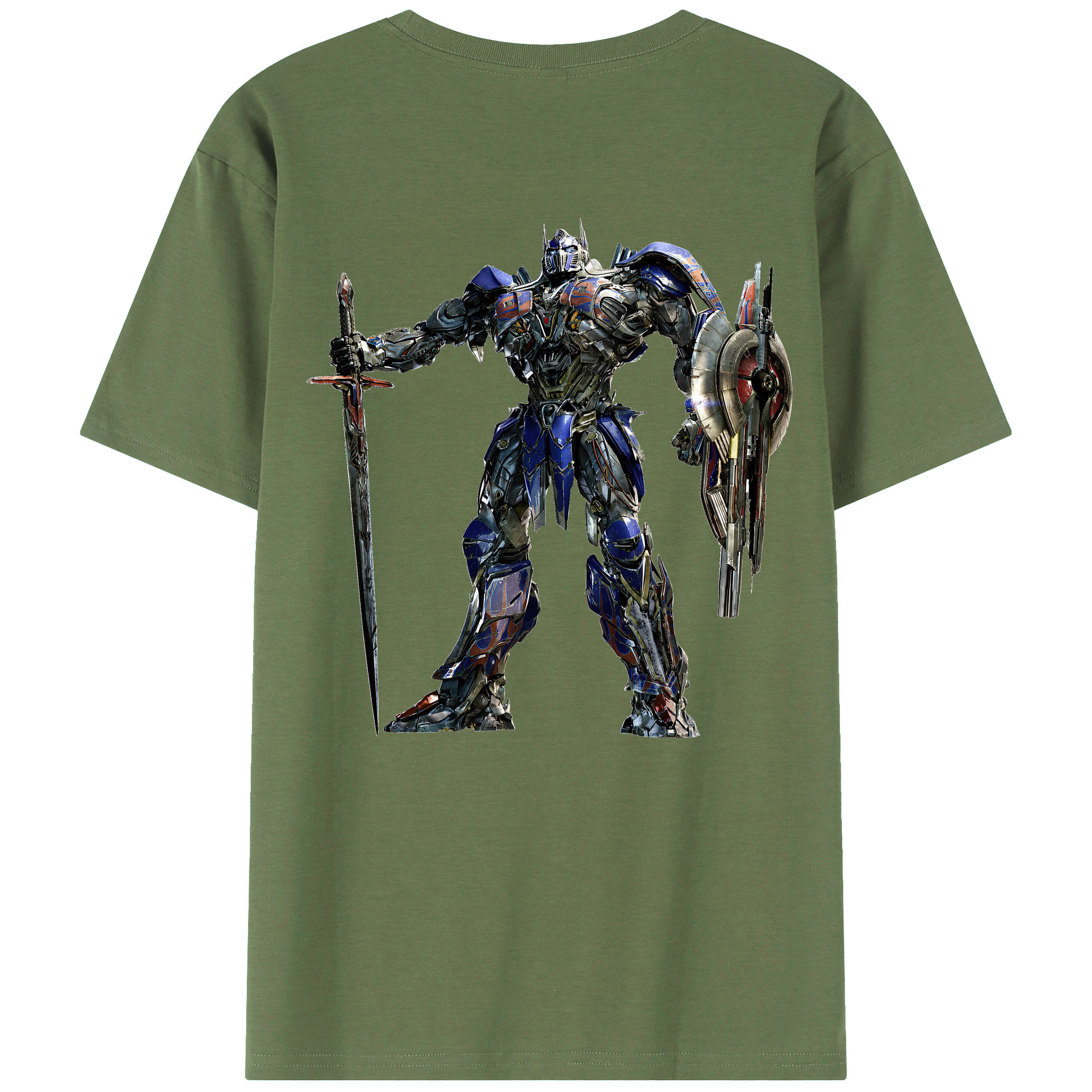 （画像用） Transformers トランスフォーマー 綿100％ メンズ半袖Tシャツ（バックプリント） 通気性
